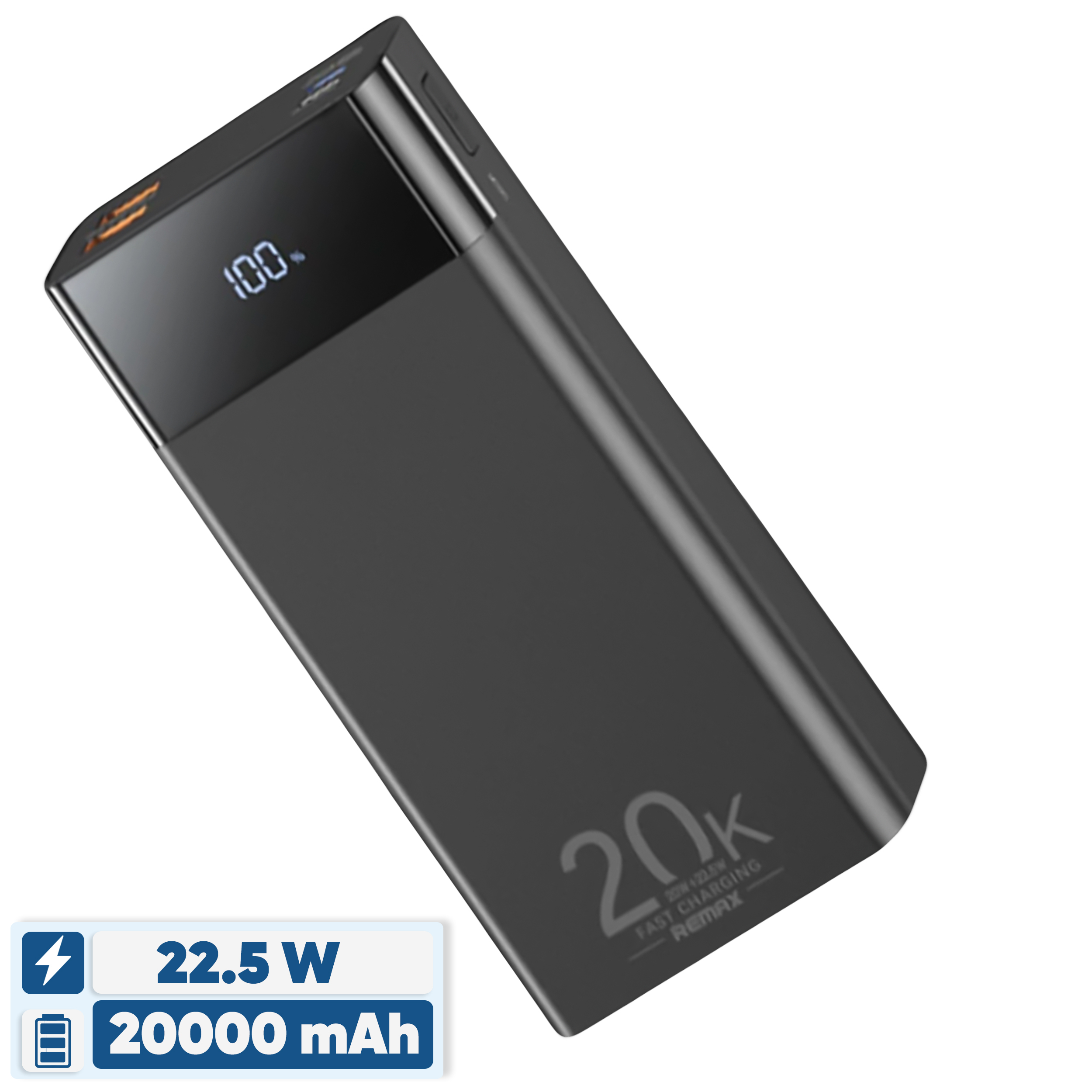 پاوربانک 22.5 وات ریمکس مدل RPP-450 22.5W ظرفیت 20000 میلی آمپر ساعت پاوربانک 22.5 وات ریمکس مدل RPP-450 22.5W ظرفیت 20000 میلی آمپر ساعت